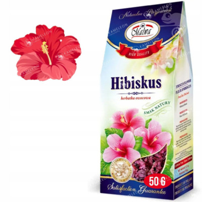 Malwa HIKISKUS KWIAT HIBISKUSA HIBISCUS SUSZ 50G