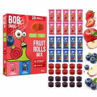 Bob Snail ROLLSY OWOCOWE mix smaków TRUSKAWKA BORÓWKA 20szt