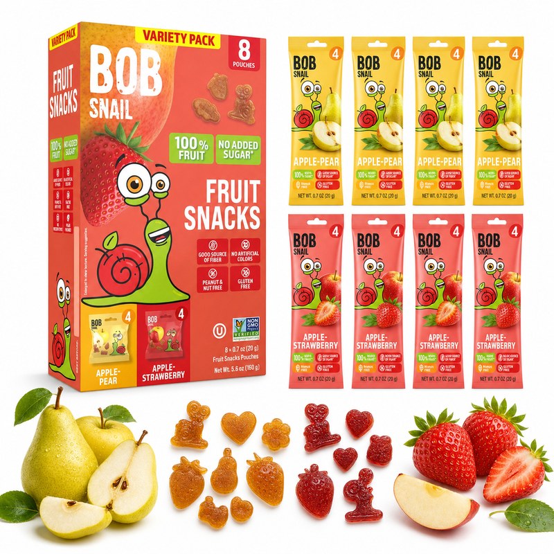 Bob Snail ŻELKI MIX SMAKÓW bez cukru glutenu GRUSZKA