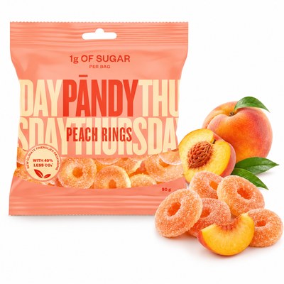 PANDY PEACH RINGS ŻELKI BEZ DODATKU CUKRU BRZOSKWINIA 50g