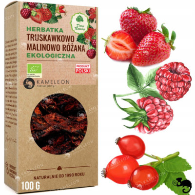 TRUSKAWKOWO MALINOWO RÓŻANA herbatka EKO DARY 100G