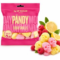 PANDY SOUR SKULLS ŻELKI BŁONNIKOWE BEZ CUKRU MALINA CYTRYNA