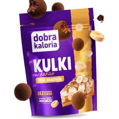 Dobra Kaloria KULKI W KAKAO smak BANOFFEE bez dodatku cukru