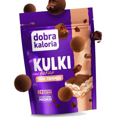 Dobra Kaloria KULKI W KAKAO smak TIRAMISU bez dodatku cukru