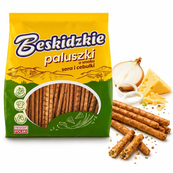 Aksam BESKIDZKIE PALUSZKI O SMAKU SEROWO-CEBULOWYM ser