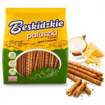 Aksam BESKIDZKIE PALUSZKI O SMAKU SEROWO-CEBULOWYM ser