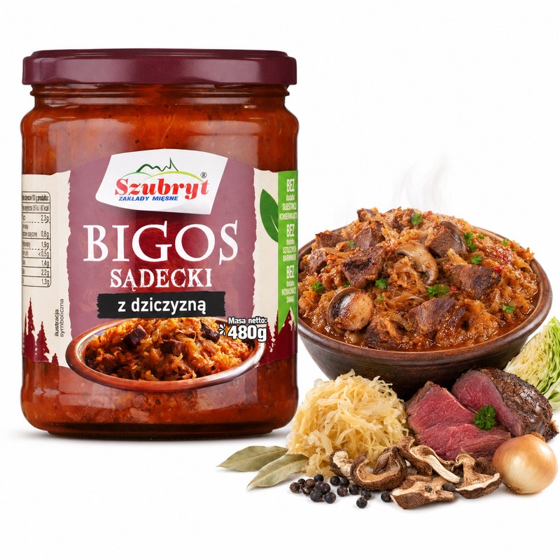 Szubryt BIGOS SĄDECKI Z DZICZYZNĄ klasyczna potrawa