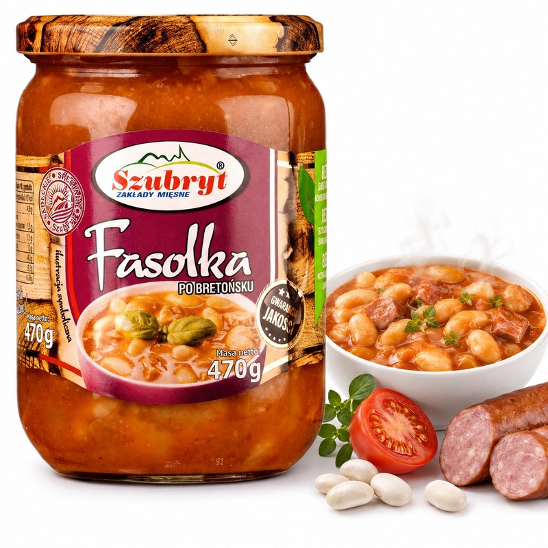 Szubryt FASOLKA PO BRETOŃSKU Z KIEŁBASĄ I WĘDZONYM BOCZKIEM