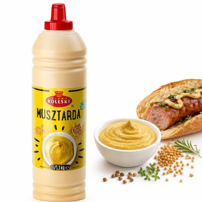 Roleski MUSZTARDA STOŁOWA ŁAGODNA GASTRONOMICZNA 1000ML 1L