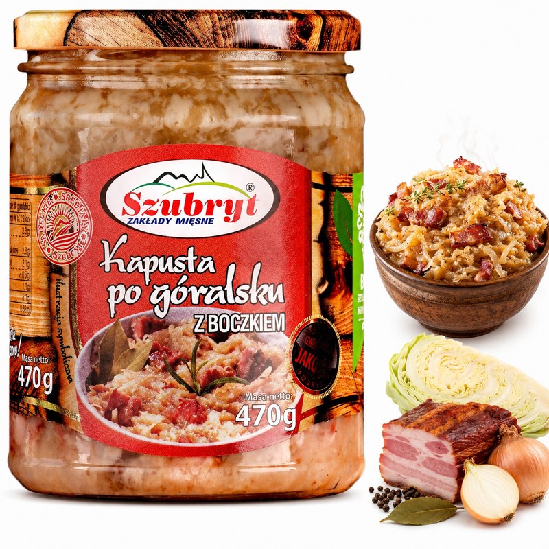 Szubryt KAPUSTA PO GÓRALSKU Z BOCZKIEM I CEBULKĄ tradycyjne