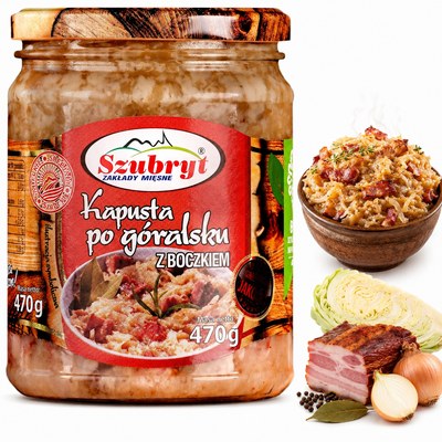Szubryt KAPUSTA PO GÓRALSKU Z BOCZKIEM I CEBULKĄ tradycyjne