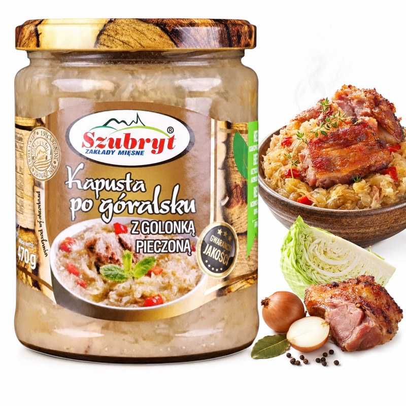 Szubryt KAPUSTA PO GÓRALSKU Z GOLONKĄ PIECZONĄ danie gotowe