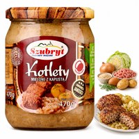 Szubryt KOTLETY MIELONE WIEPRZOWE Z KAPUSTĄ KISZONĄ I
