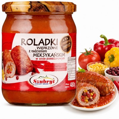 Szubryt ROLADKI WIEPRZOWE Z NADZIENIEM MEKSYKAŃSKIM W SOSIE