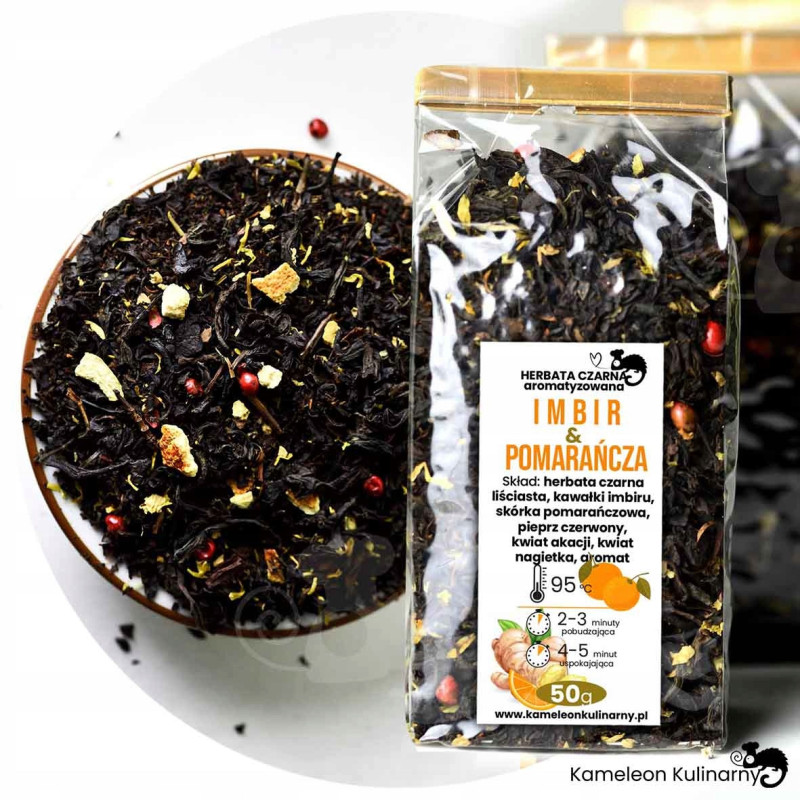 HERBATA CZARNA SMAKOWA aromatyzowana MIX 5x 50g zestaw herbat 250g PYCHA!