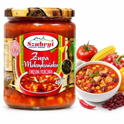 Szubryt ZUPA MEKSYKAŃSKA Z MIĘSEM DROBIOWYM Z KURCZAKA