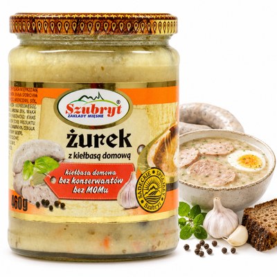 Szubryt ŻUREK Z KIEŁBASĄ DOMOWĄ I BOCZKIEM na zakwasie 460g
