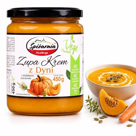 Szubryt ZUPA KREM Z DYNI VEGE gotowa wystarczy podgrzać 450g