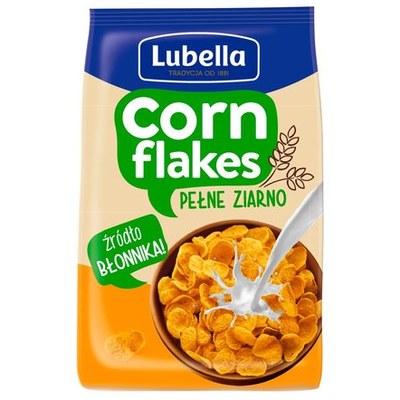 Lubella CORN FLAKES PEŁNE ZIARNO PŁATKI KUKURYDZIANE 500 G