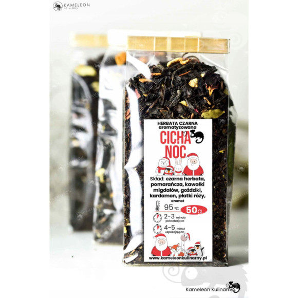 HERBATA CZARNA ŚWIĄTECZNA aromatyzowana MIX 5x50g HERBATA CZARNA ŚWIĄTECZNA aromatyzowana MIX 5x50g