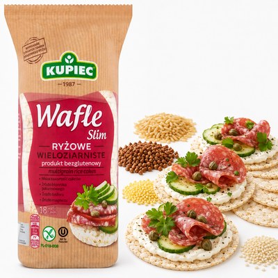 Kupiec WAFLE WIELOZIARNISTE SLIM LEKKA CHRUPIĄCA PRZEKĄSKA