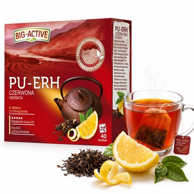 Big-Active PU-ERH HERBATA CZERWONA O SMAKU CYTRYNOWYM 72 g