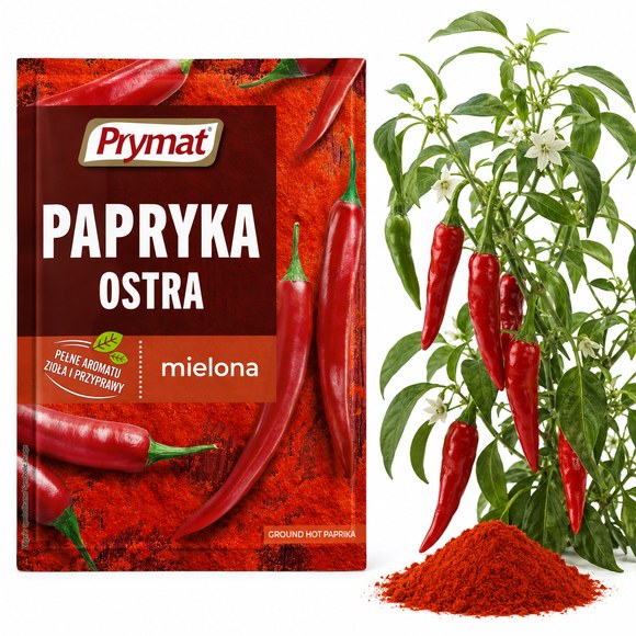 Prymat PAPRYKA OSTRA MIELONA pikantna przyprawa do dań 20g