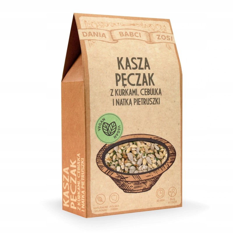 DANIA BABCI ZOSI - KASZA pęczak z kurkami, cebulką i natką