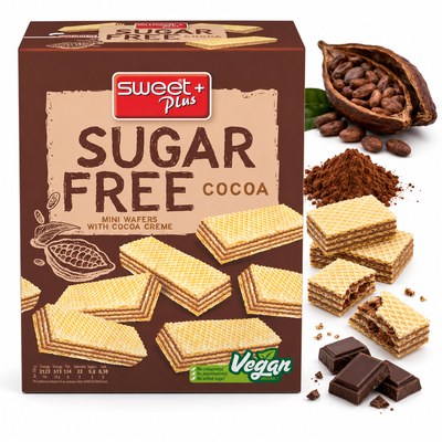 Sweet Plus SUGAR FREE COCOA WAFELKI BEZ CUKRU z kremem