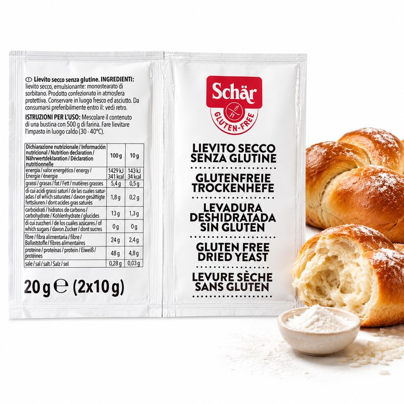 Schar DROŻDŻE SUSZONE BEZGLUTENOWE LIEVITO 20G 2 SASZETKI