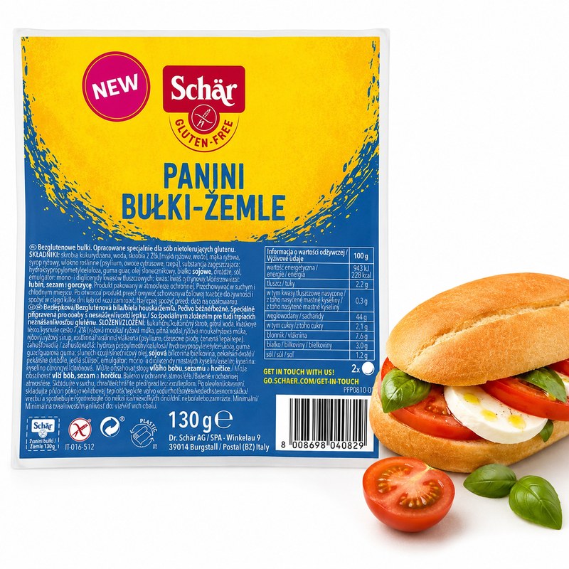 Schar PANINI BUŁKI BEZGLUTENOWE DO ODPIEKU do kanapek