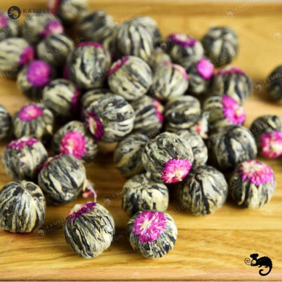 HERBATA KWITNĄCA BIAŁA I ZIELONA FLOWER LICHI BALL - KARMEL KARMELOWA 1szt HERBATA KWITNĄCA BIAŁA I ZIELONA FLOWER LICHI BALL - KARMEL KARMELOWA 1szt