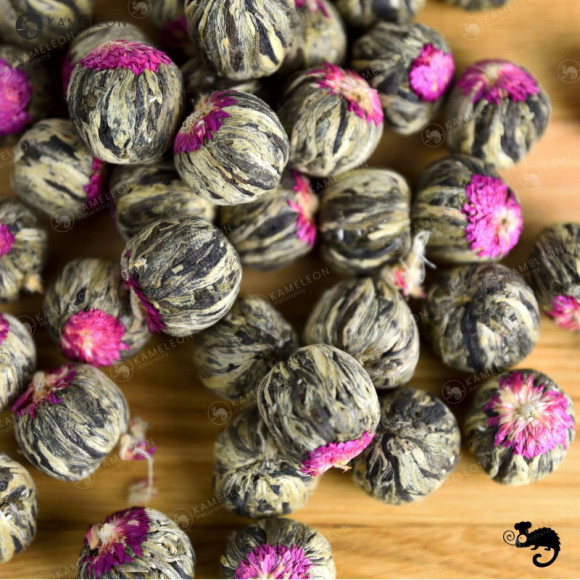 HERBATA KWITNĄCA BIAŁA I ZIELONA FLOWER LICHI BALL - KARMEL KARMELOWA 1szt HERBATA KWITNĄCA BIAŁA I ZIELONA FLOWER LICHI BALL - KARMEL KARMELOWA 1szt