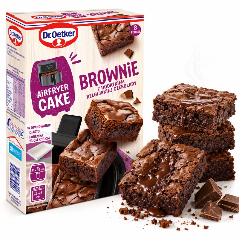 Dr. Oetker AIRFRYER CAKES BROWNIE Z BELGIJSKĄ CZEKOLADĄ