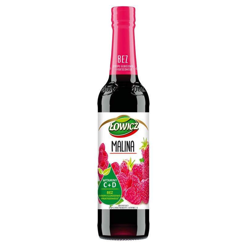 SYROP owocowy MALINOWY MALINA MALINY z witaminą C D - 400ml