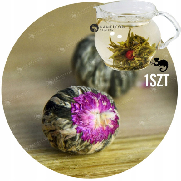 HERBATA KWITNĄCA BIAŁA JAŚMINOWA Jasmine Lichi Ball 1szt kulka na dzbanek HERBATA KWITNĄCA BIAŁA JAŚMINOWA Jasmine Lichi Ball 1szt kulka na dzbanek