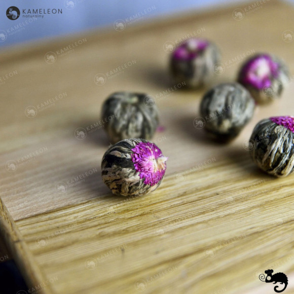 HERBATA KWITNĄCA BIAŁA JAŚMINOWA Jasmine Lichi Ball 1szt kulka na dzbanek HERBATA KWITNĄCA BIAŁA JAŚMINOWA Jasmine Lichi Ball 1szt kulka na dzbanek