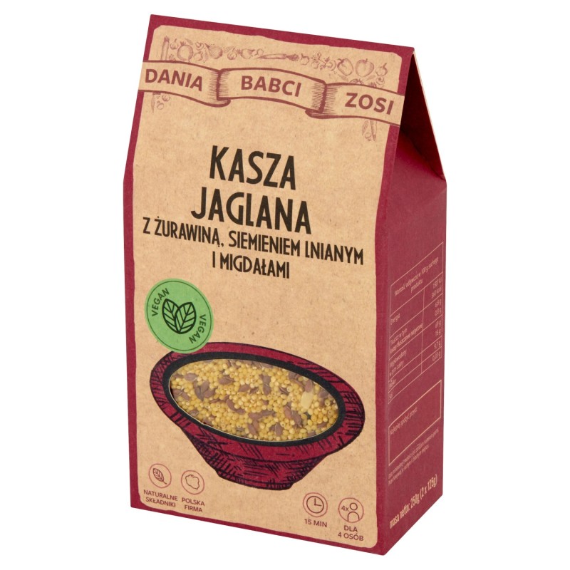 DANIA BABCI ZOSI - KASZA jaglana z żurawiną, siemieniem