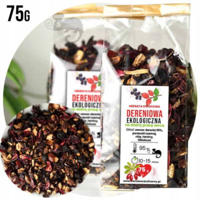 HERBATA owocowa DERENIOWA EKO na zdrowe serce 75g