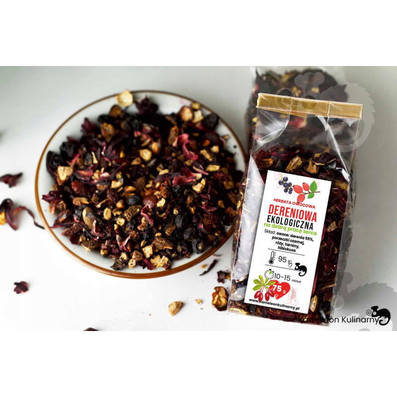 HERBATA owocowa DERENIOWA EKO na zdrowe serce 75g