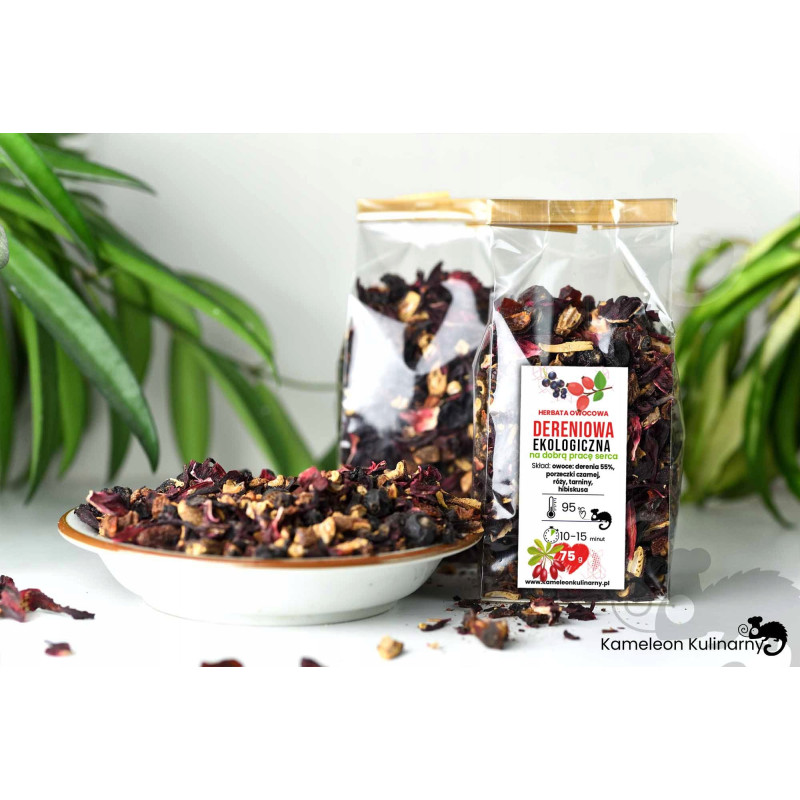 HERBATA owocowa DERENIOWA EKO na zdrowe serce 75g