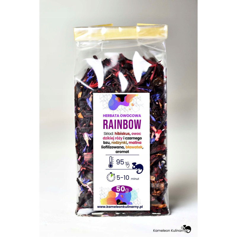 HERBATA owocowa RAINBOW hibiskus dzika róża malina