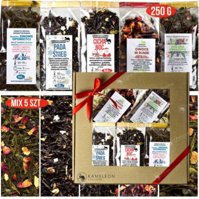 HERBATA ŚWIĄTECZNA MIX SMAKÓW W KARTONIKU x5 250G