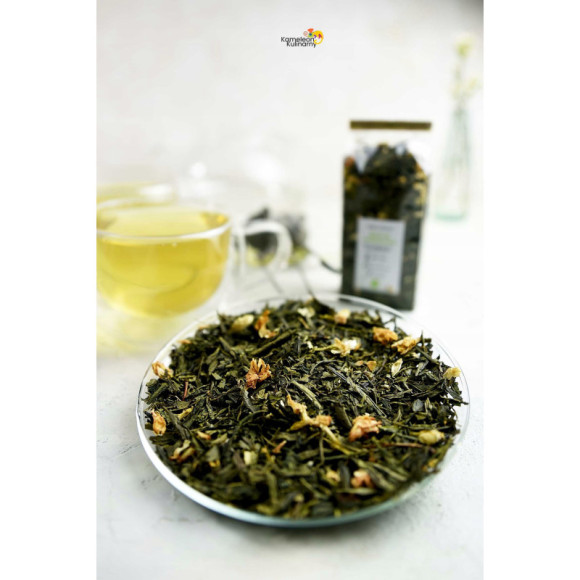 HERBATA ZIELONA aromatyzowana SENCHA JAŚMINOWA 50G HERBATA ZIELONA aromatyzowana SENCHA JAŚMINOWA 50G