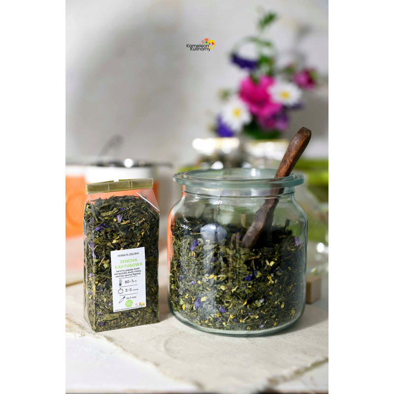 HERBATA zielona aromatyzowana SENCHA KAKTUSOWA 50G