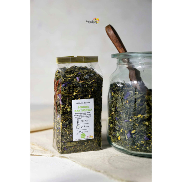 HERBATA zielona aromatyzowana SENCHA KAKTUSOWA 50G HERBATA zielona aromatyzowana SENCHA KAKTUSOWA 50G