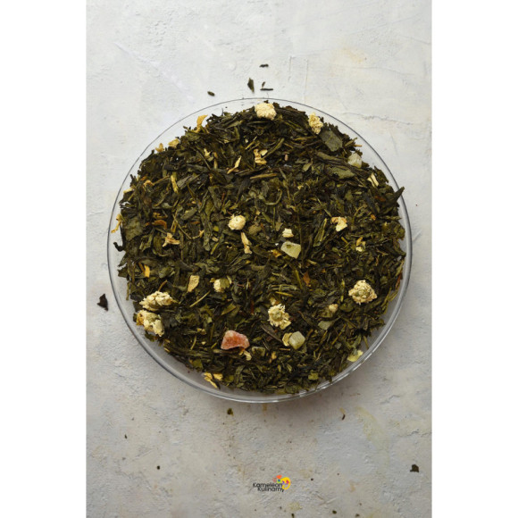 HERBATA ZIELONA aromatyzowana Sencha MANGO PAPAJA ANANAS + rumianek 50g HERBATA ZIELONA aromatyzowana Sencha MANGO PAPAJA ANANAS + rumianek 50g