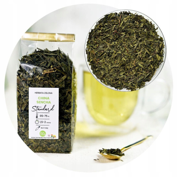 HERBATA ZIELONA CHINA SENCHA standard naturalna 50g KAMELEON kulinarny HERBATA ZIELONA CHINA SENCHA standard naturalna 50g KAMELEON kulinarny