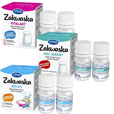 3x Zakwaska Zakwaski Vivo VITALAKT IMU-JOGURT BIFIVIT 3 x