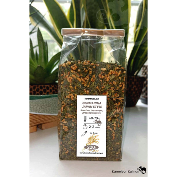 HERBATA ZIELONA GENMAICHA JAPAN STYLE z ryżem 200g HERBATA ZIELONA GENMAICHA JAPAN STYLE z ryżem 200g